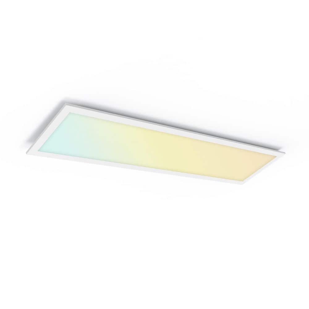 RUN BISON 1 ft. x 4 ft. Dimmable White CCT and Wattage Selectable Integrated LED Back-Lit Flat Panel Light