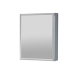 Satico 20 in. W x 26 in. H Rectangular White Aluminum Recessed/Surface Mount Medicine Cabinet with Mirror