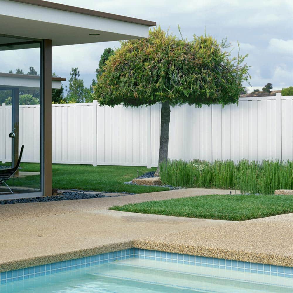 Veranda Bridgeport 6 ft. H x 6 ft. W White Vinyl Privacy Fence Panel
