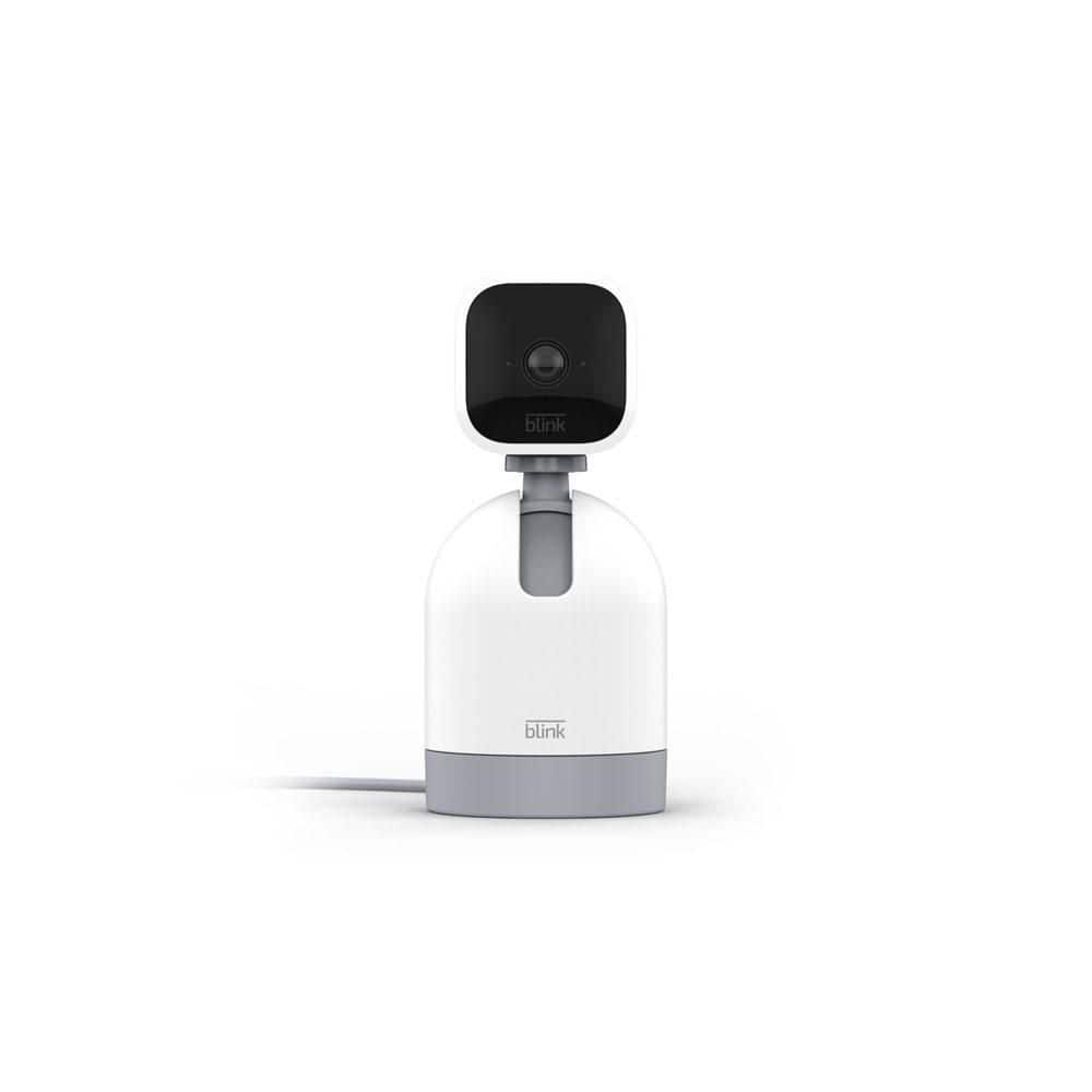 Blink Mini Pan Tilt Camera, Wired Indoor White Rotating Plug In Smart Security Camera, 2-Way Audio, HD Video, Motion