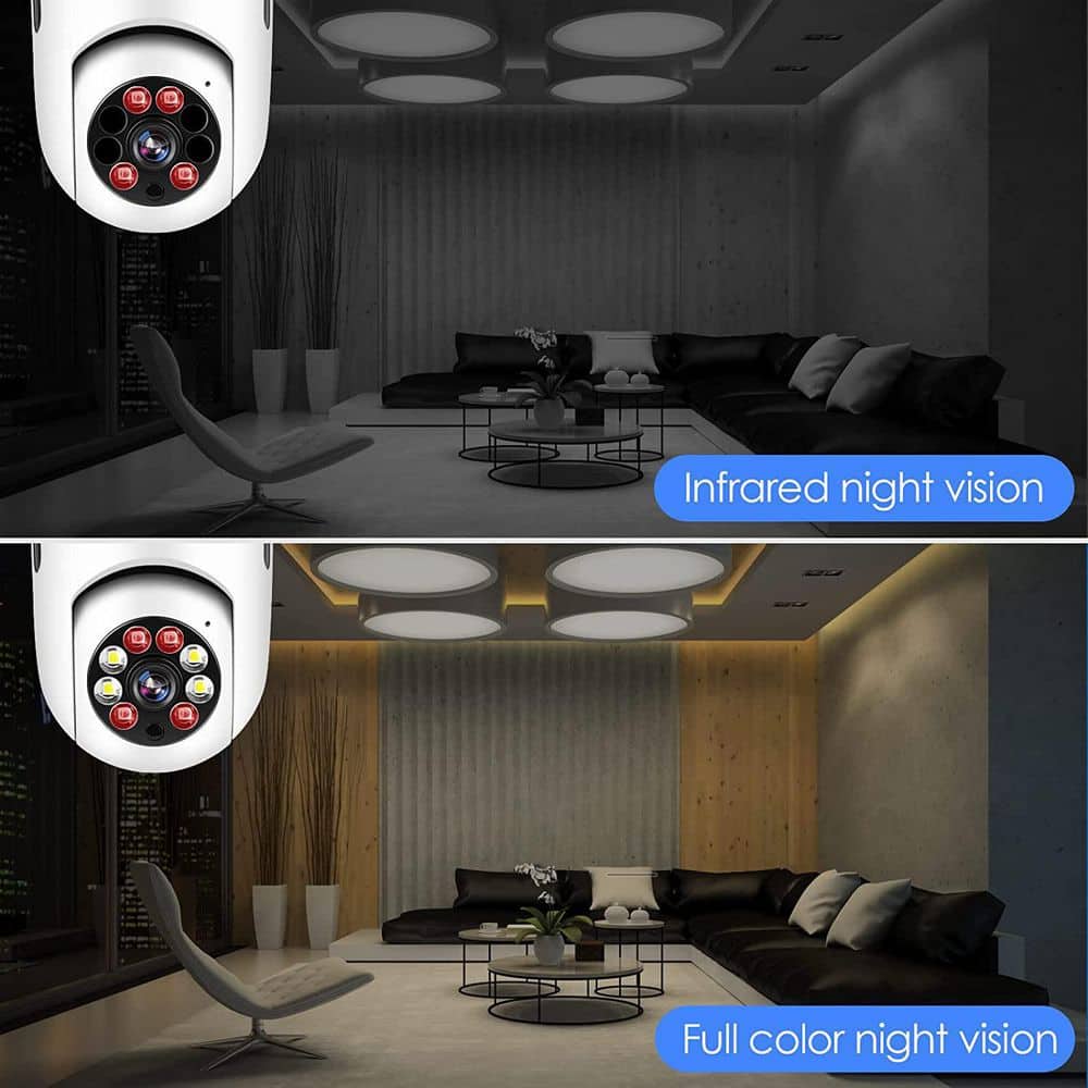 Edenn Wireless Light Bulb Indoor/Outdoor Dome WIFI Security Camera (3-Pack)