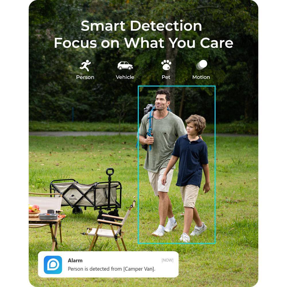 REOLINK Go Series Solar Powered 4G LTE Cellular Outdoor 4K Wireless Home Security Camera with Smart Animal Detect, 64GB Storage