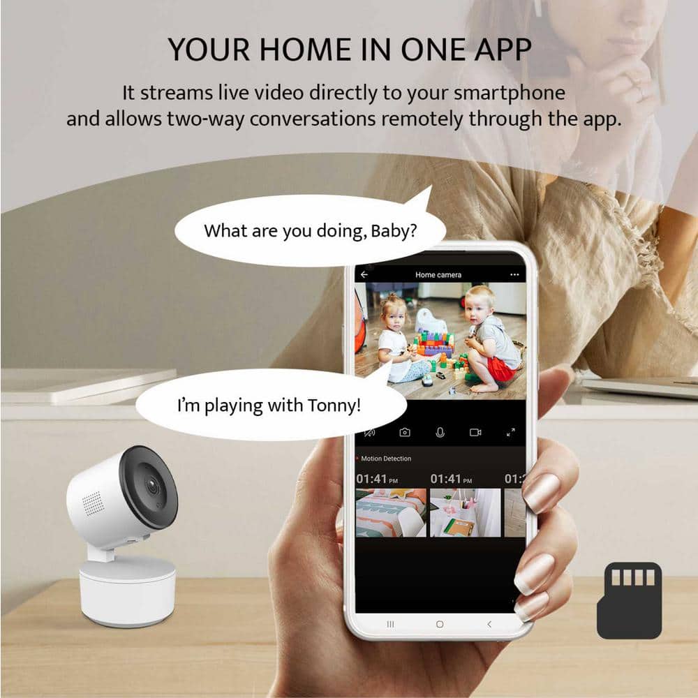 ECO4LIFE Smart Wi-Fi 1080p Indoor PTZ IP Camera - SC-RIPC-2008