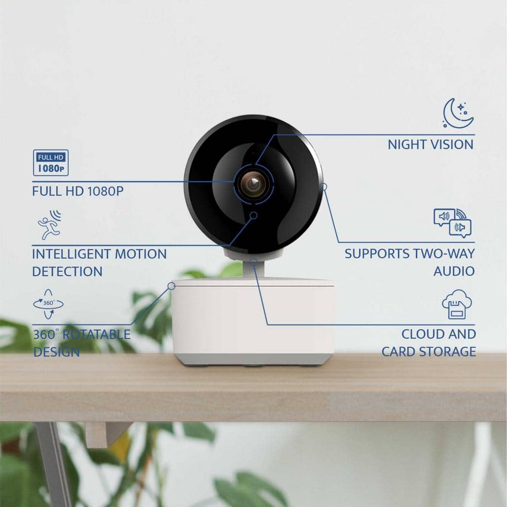 ECO4LIFE Smart Wi-Fi 1080p Indoor PTZ IP Camera - SC-RIPC-2008