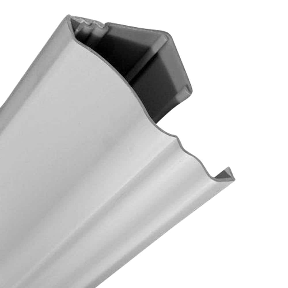 RACEWAY CROWN 0.125 in. x 5.75 in. x 94.5 in. with 4 Brackets PVC Crown Molding System Cable Raceway