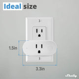 Shelly Qubino Wave Plug US, Z-Wave 800 Series Smart Plug with Energy Monitoring 15 A, Home Automation, Z-Wave Gateway