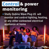 Shelly Qubino Wave Plug US, Z-Wave 800 Series Smart Plug with Energy Monitoring 15 A, Home Automation, Z-Wave Gateway