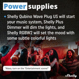 Shelly Qubino Wave Plug US, Z-Wave 800 Series Smart Plug with Energy Monitoring 15 A, Home Automation, Z-Wave Gateway