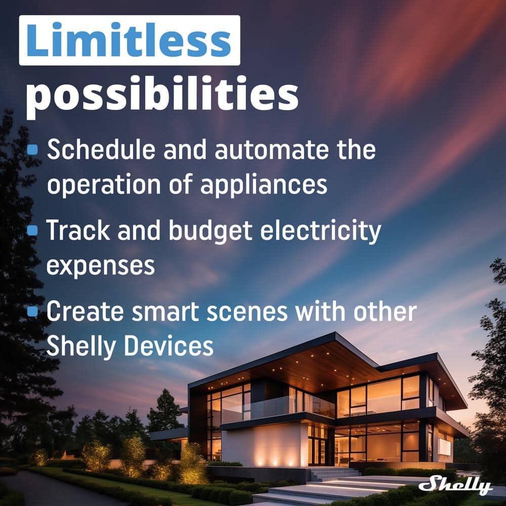 Shelly Qubino Wave Plug US, Z-Wave 800 Series Smart Plug with Energy Monitoring 15 A, Home Automation, Z-Wave Gateway