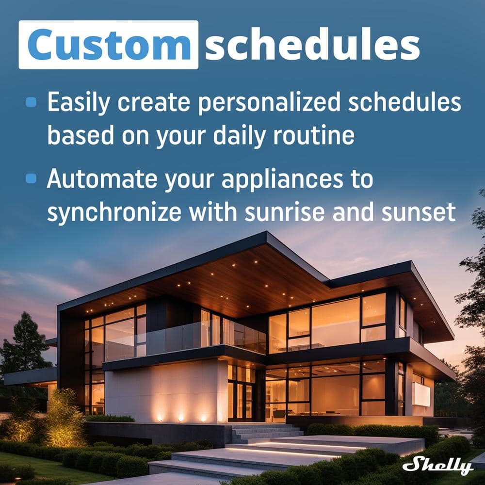 Shelly Plus Plug US, WiFi and Bluetooth Operated Smart Plug With Power Measurement, Home Automation, Remote Control