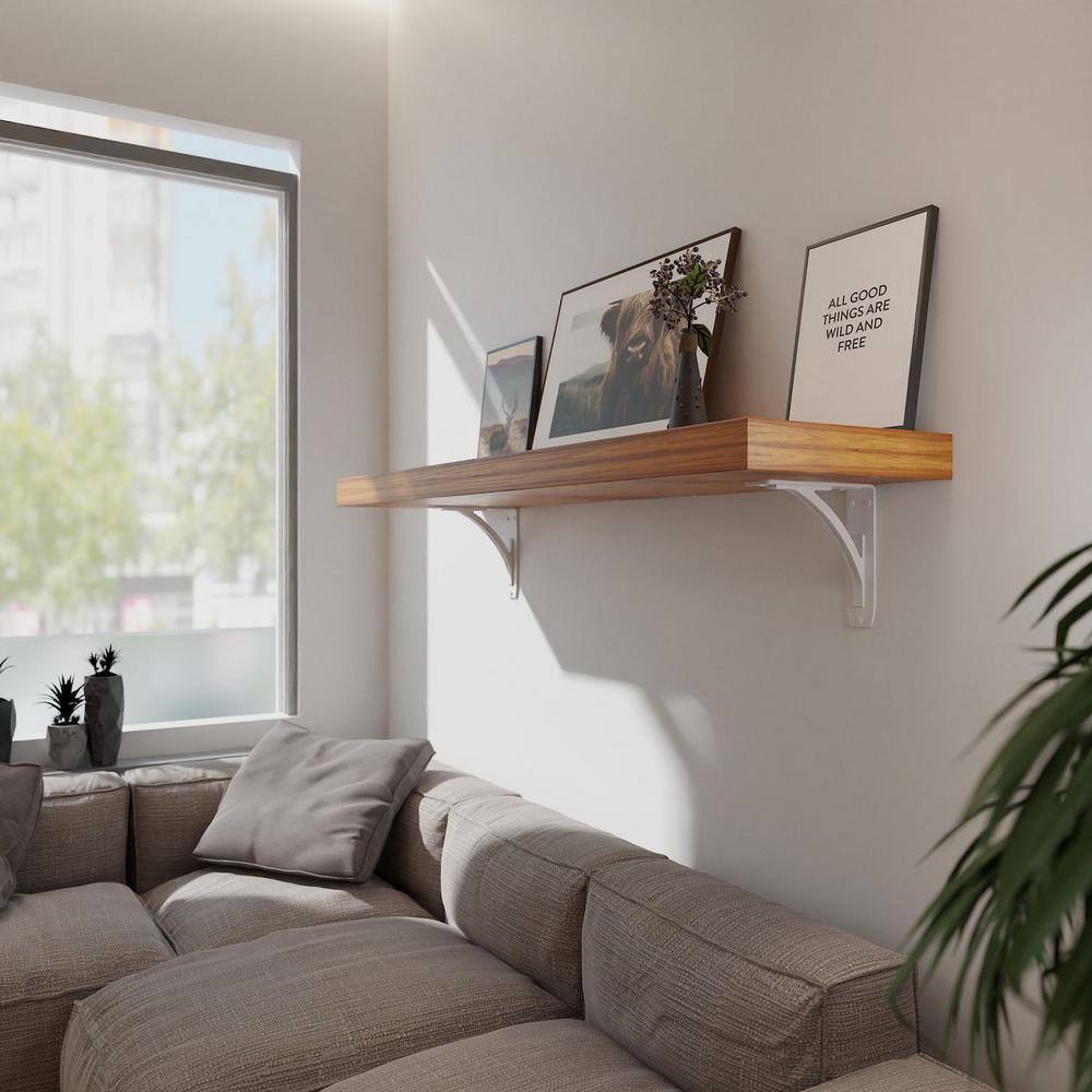 Sullivan 10 in. L White Steel Heavy Duty Floating Shelf Bracket (2 Pack)