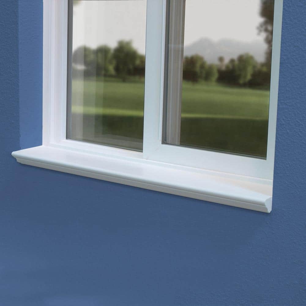 Sill-Rite Standard Classic 4 in. x 48 in. x 1 in. White Vinyl Window Sill