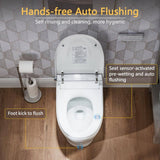 Casta Diva Elongated Electric Smart Bidet Toilet 1.06GPF with Heated Seat and Foot Sensor