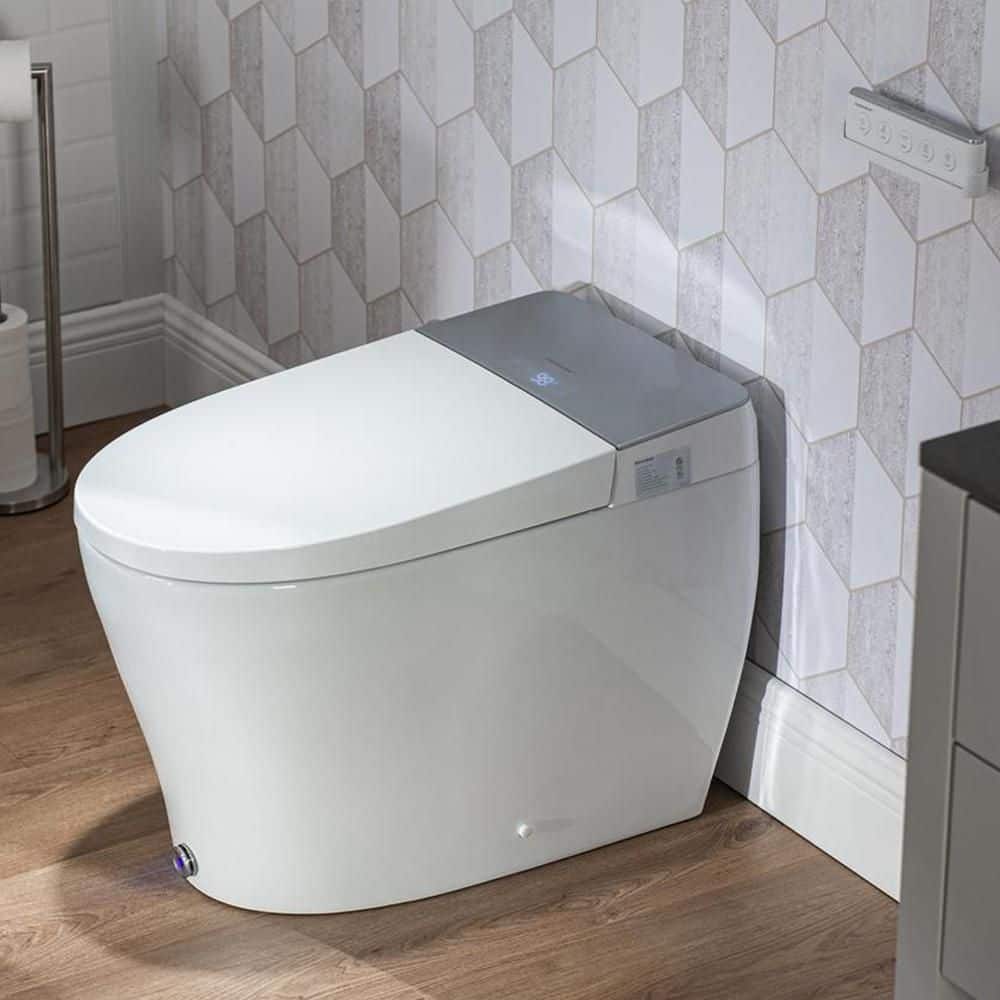 Casta Diva Elongated Electric Smart Bidet Toilet 1.06GPF with Heated Seat and Foot Sensor