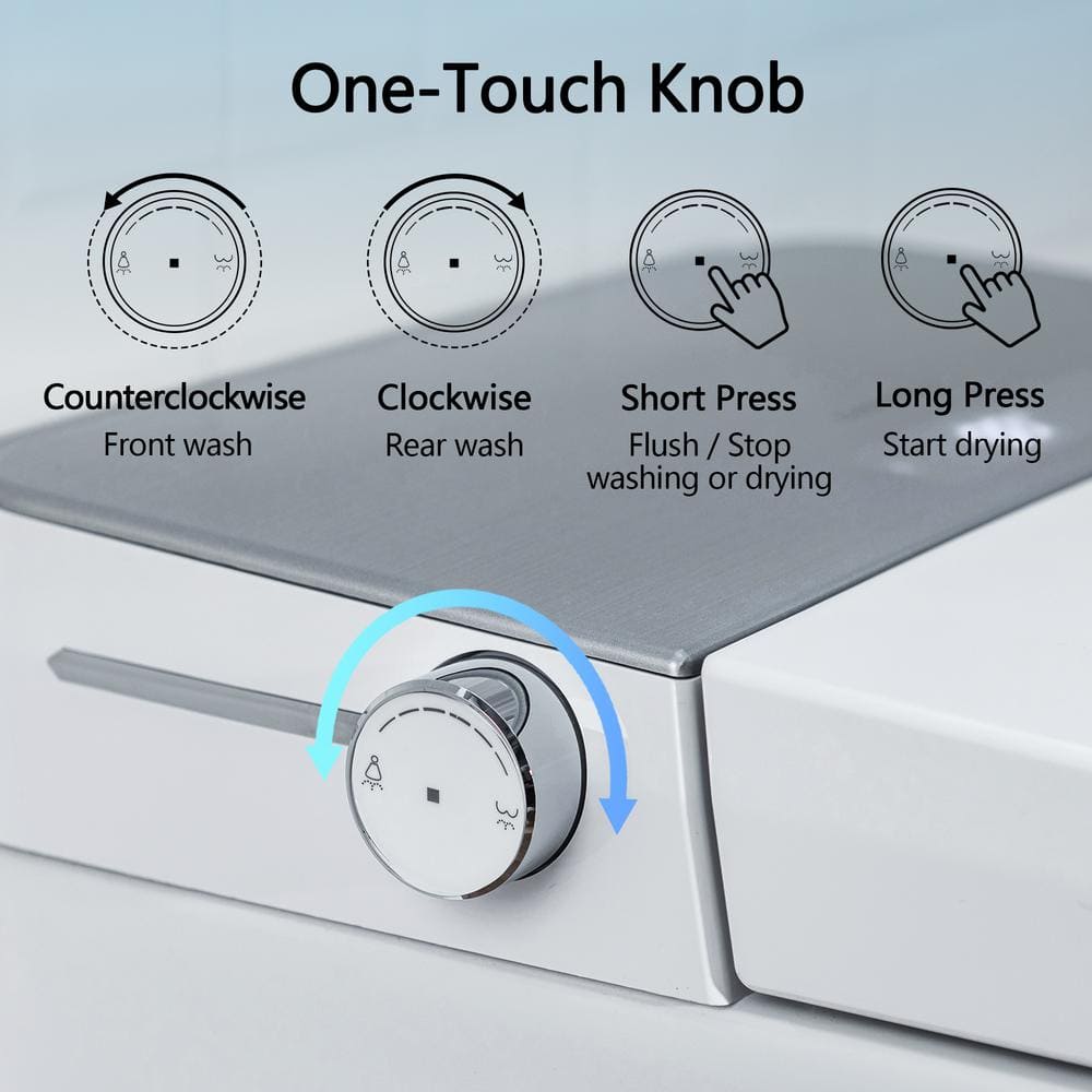 Casta Diva Elongated Electric Smart Bidet Toilet 1.06GPF with Heated Seat and Foot Sensor