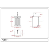 Simpli Home Murphy Transitional 24 in. wall mount Laundry sink with Cabinet Faucet and Stainless Steel Sink in White
