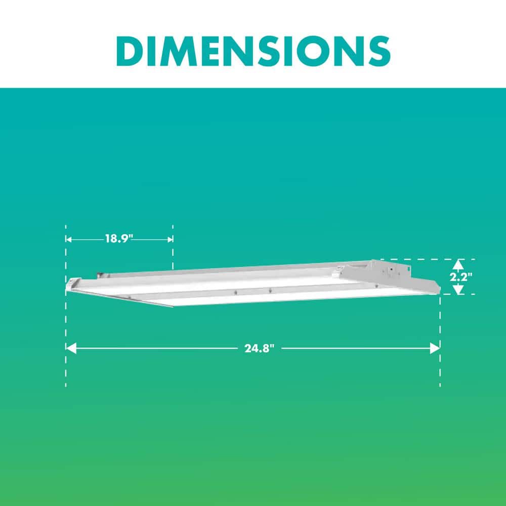 Simply Conserve 175-Watt Equivalent Dimmable Integrated LED Linear High Bay Light, 5000K Daylight, 1-pack