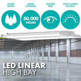 Simply Conserve 175-Watt Equivalent Dimmable Integrated LED Linear High Bay Light, 5000K Daylight, 1-pack