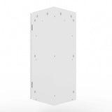 eclife 12.8 in. W x 24.2 in. H Rectangular Single Door Corner Surface Mount Frameless Medicine Cabinet with Mirror in White
