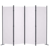 SKYSHALO Room Divider, 5.6 ft. (88 in. x 67.5 in.���Room Dividers and Folding Privacy Screens (4-Panel), White