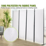 SKYSHALO Room Divider, 5.6 ft. (88 in. x 67.5 in.���Room Dividers and Folding Privacy Screens (4-Panel), White