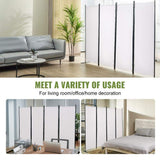 SKYSHALO Room Divider, 5.6 ft. (88 in. x 67.5 in.���Room Dividers and Folding Privacy Screens (4-Panel), White