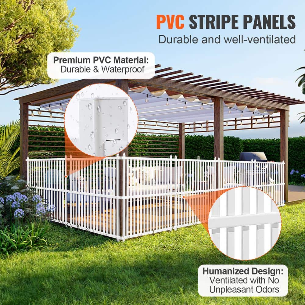 SKYSHALO 48x48in. Framed Flat Vinyl Privacy Fence Panels, Air Conditioner Fence, Outdoor Privacy Screens for Trash Can