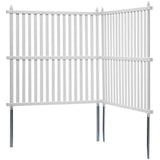 SKYSHALO 48x48in. Framed Flat Vinyl Privacy Fence Panels, Air Conditioner Fence, Outdoor Privacy Screens for Trash Can
