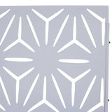 Sudzendf Outdoor and Indoor Freestanding Decorative Privacy Screen Metal Privacy Screen, Fence Panels in White