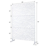Sudzendf Outdoor and Indoor Freestanding Decorative Privacy Screen Metal Privacy Screen, Fence Panels in White