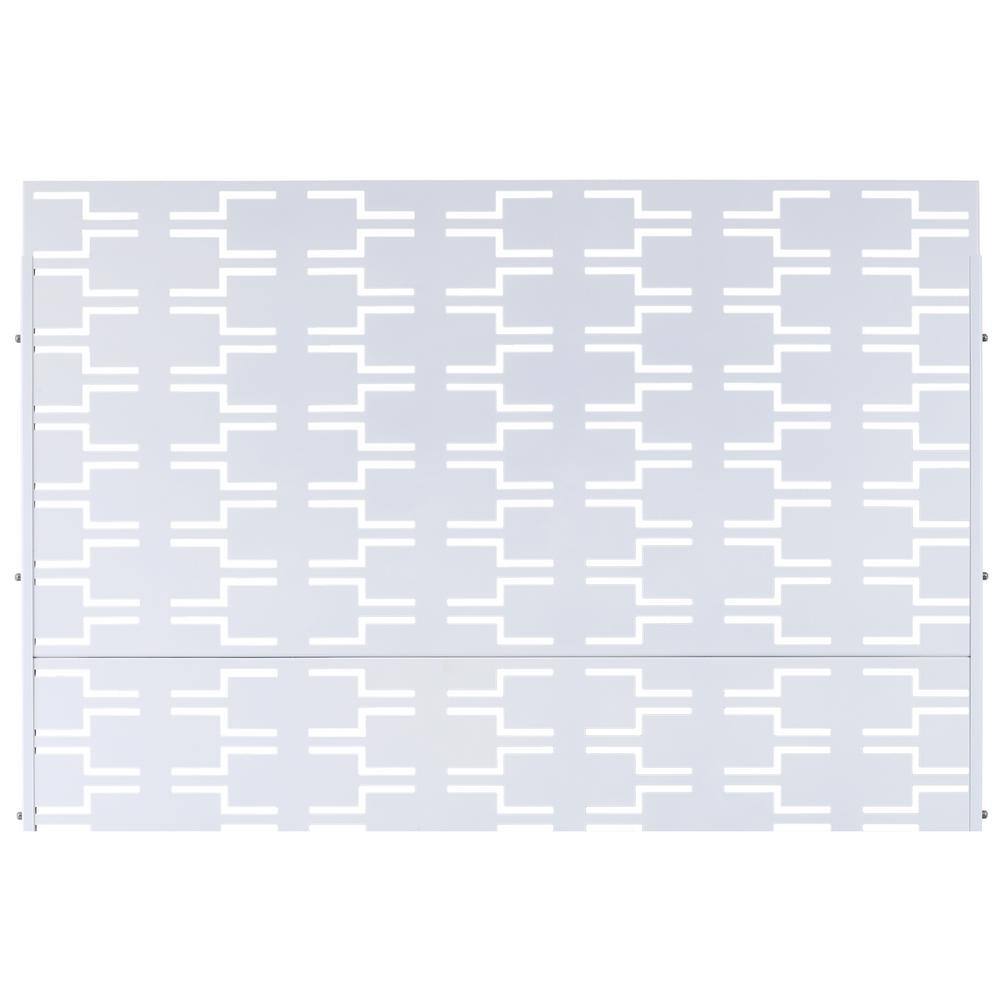 Sudzendf Outdoor and Indoor Freestanding Decorative Privacy Screen Metal Privacy Screen, Fence Panels in White