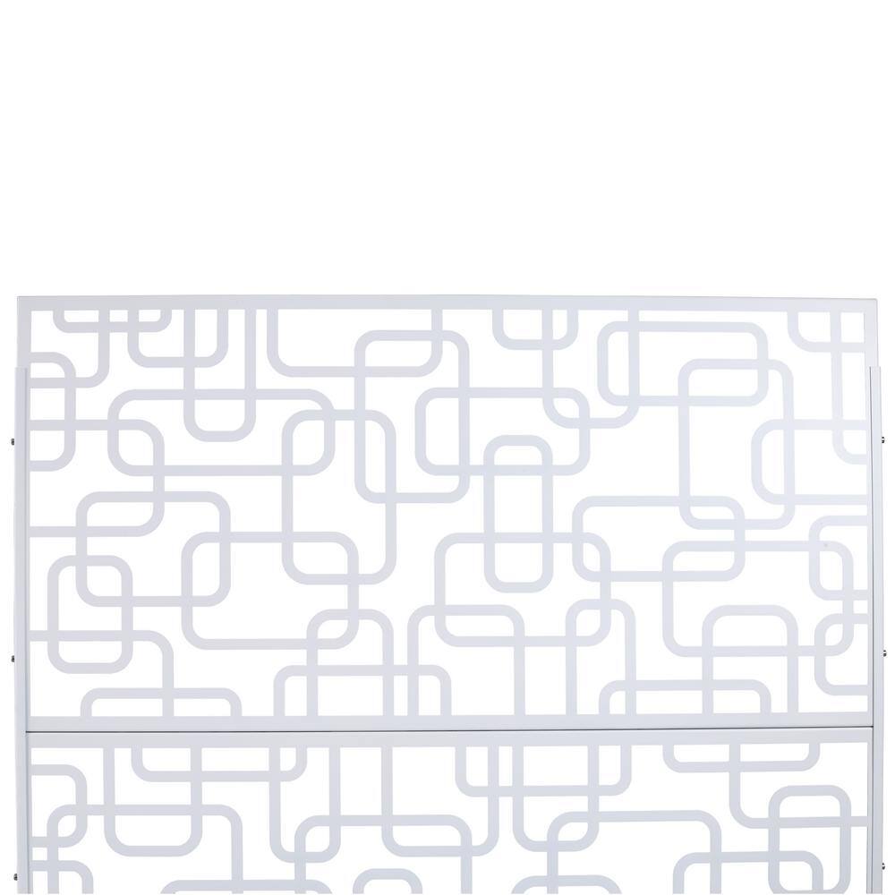 Sudzendf Outdoor and Indoor Freestanding Decorative Privacy Screen Metal Privacy Screen, Fence Panels in White