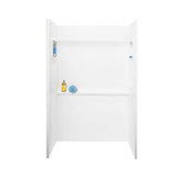 Swan 34 in. x 48 in. x 72 in. 3-Piece Direct-to-Stud Alcove Shower Surround in Bone