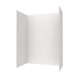 Swan 36 in. x 60 in. x 72 in. 3-Piece Easy Up Adhesive Alcove Shower Surround in White