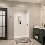 Swan Veritek 34 in. x 42 in. Single Threshold Center Drain Shower Pan in White