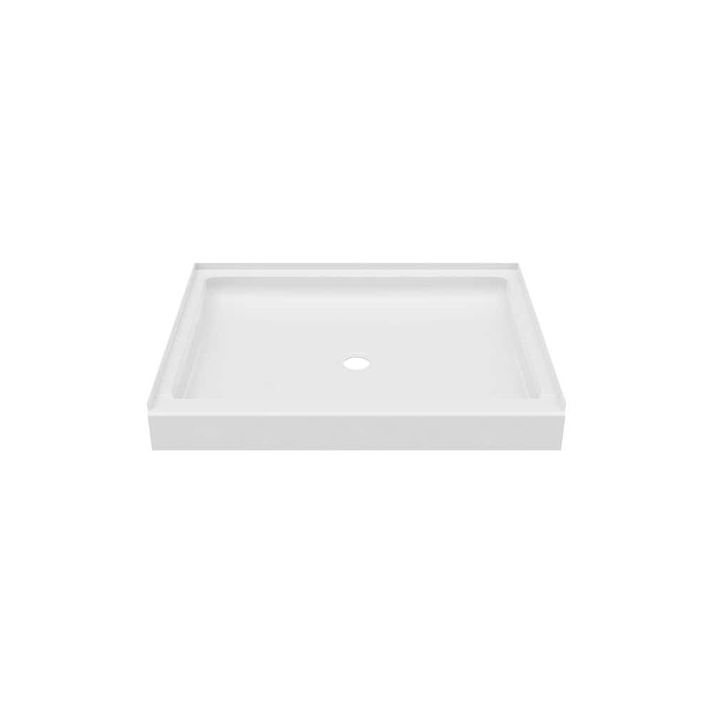 Swan Veritek 34 in. x 42 in. Single Threshold Center Drain Shower Pan in White
