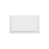 Veritek 34 in. x 54 in. Single Threshold Center Drain Shower Pan in White