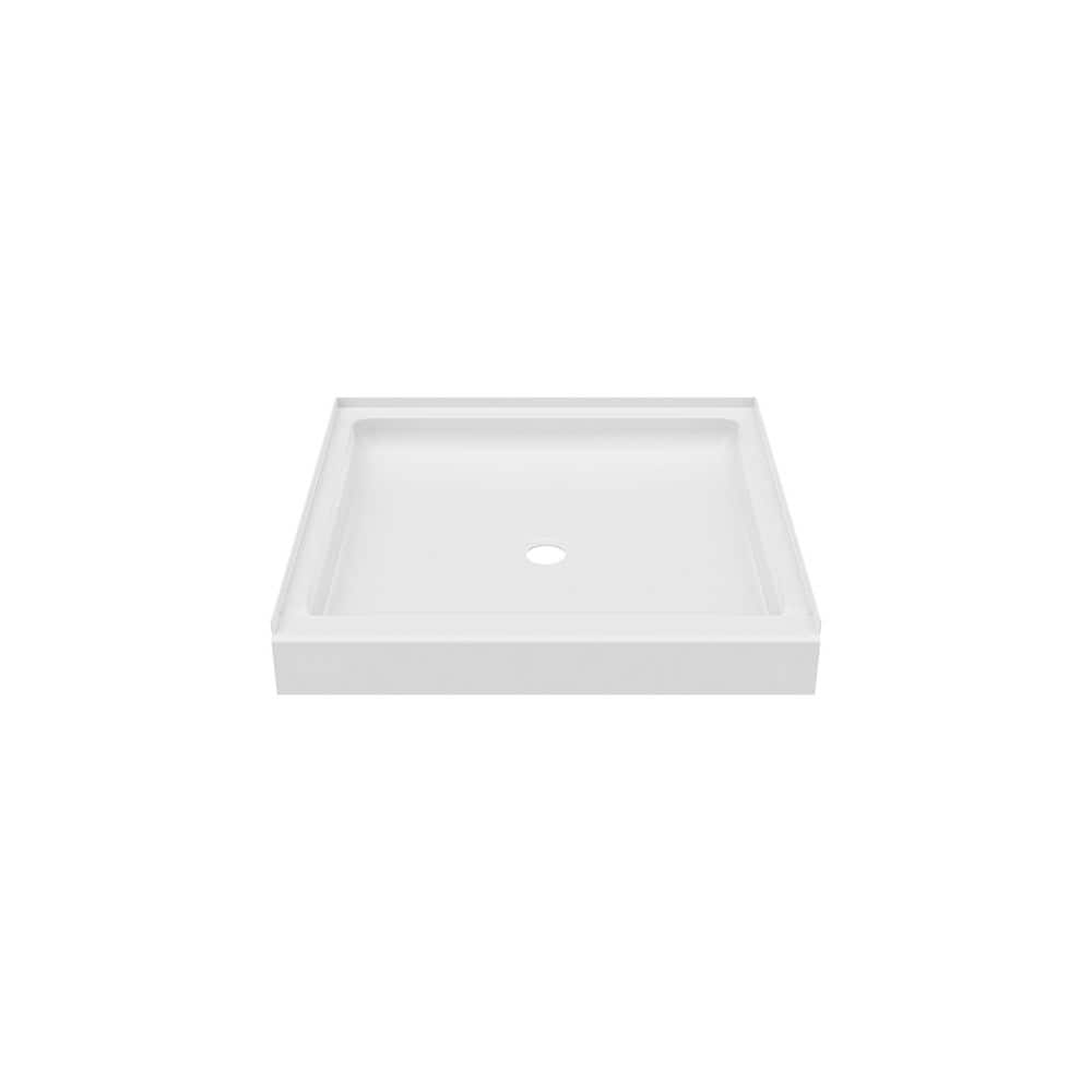 Swan Veritek 36 in. x 36 in. Single Threshold Shower Pan in White, Center Drain