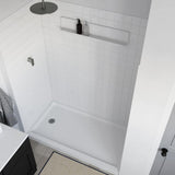 Swan Veritek 32 in. x 60 in. Single Threshold Retrofit Left Drain Shower Pan in White