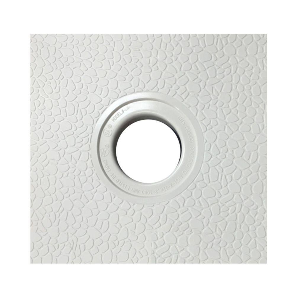 Swan 34 in. x 54 in. Solid Surface Single Threshold Center Drain Shower Pan in White