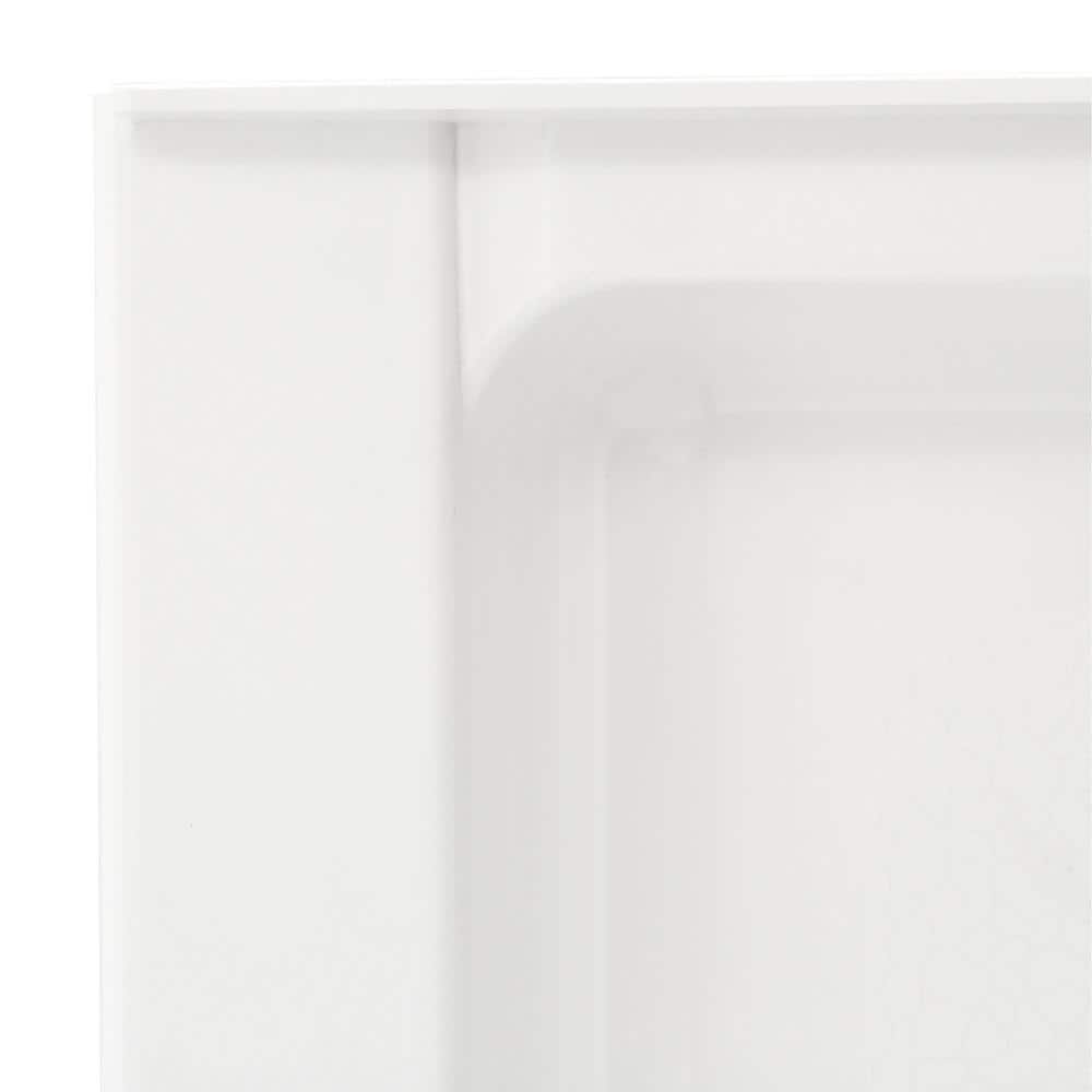 Swan 34 in. x 54 in. Solid Surface Single Threshold Center Drain Shower Pan in White