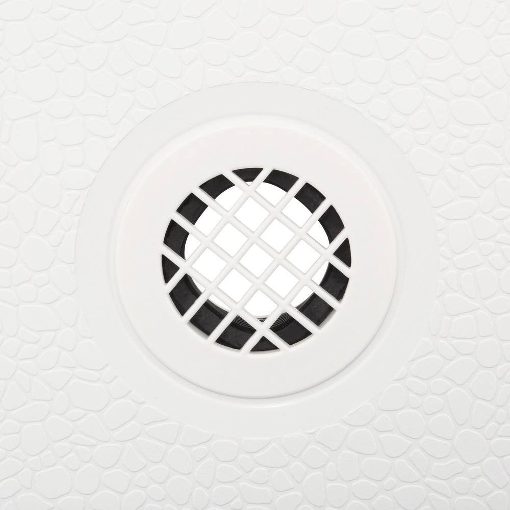 Swan 34 in. x 54 in. Solid Surface Single Threshold Center Drain Shower Pan in White