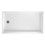 Swan 32 in. x 60 in. Solid Surface Single Threshold Retrofit Left-Drain Shower Pan in White