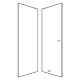 Swan 36 in. x 72 in. 2-Piece Easy Up Adhesive Shower Wall Panels in White