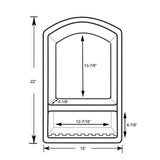 Swan Recessed Solid Surface Soap Dish in White, 22 in. x 15 in.