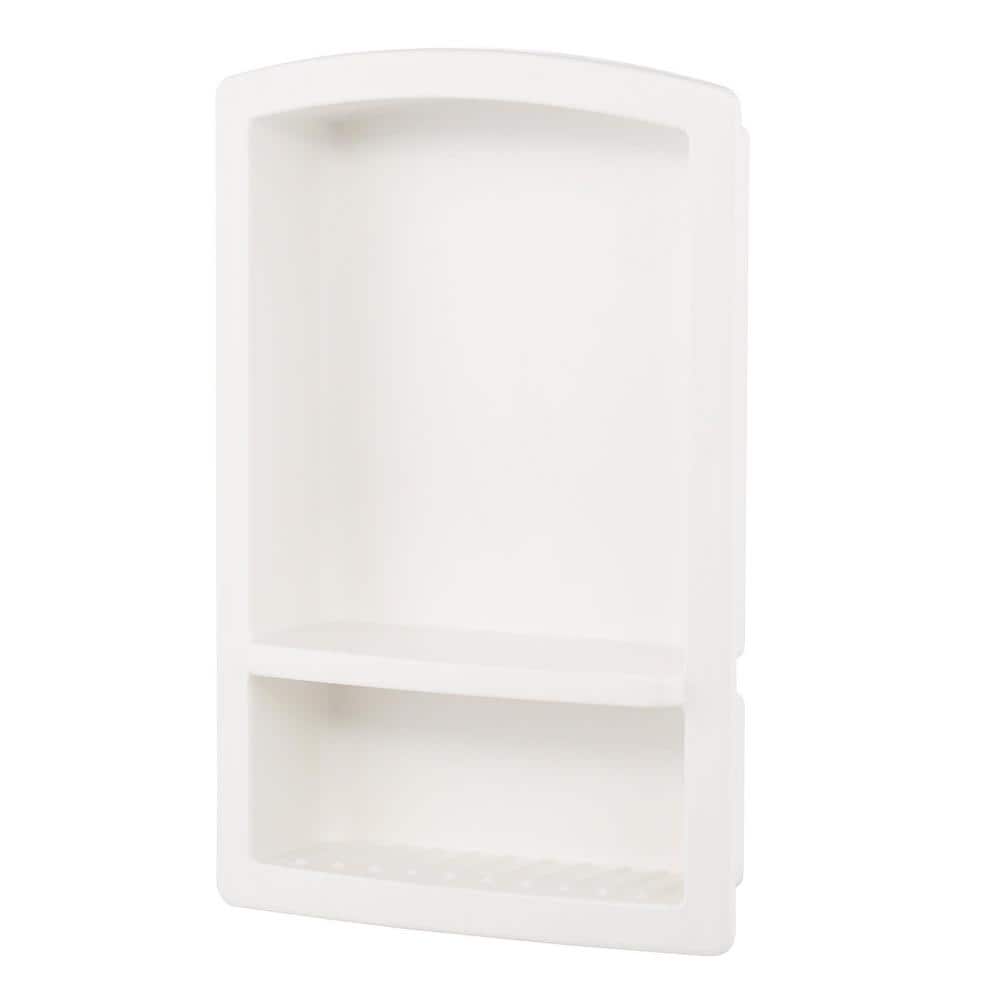 Swan Recessed Solid Surface Soap Dish in White, 22 in. x 15 in.
