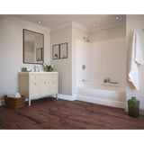 Swan 30 in. x 60 in. x 58 in. 3-Piece Easy Up Adhesive Alcove Tub Surround in White