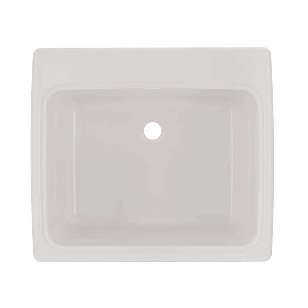 Swan 25 in. x 22 in. x 13.6 in. Solid Surface Undermount Utility Sink in White