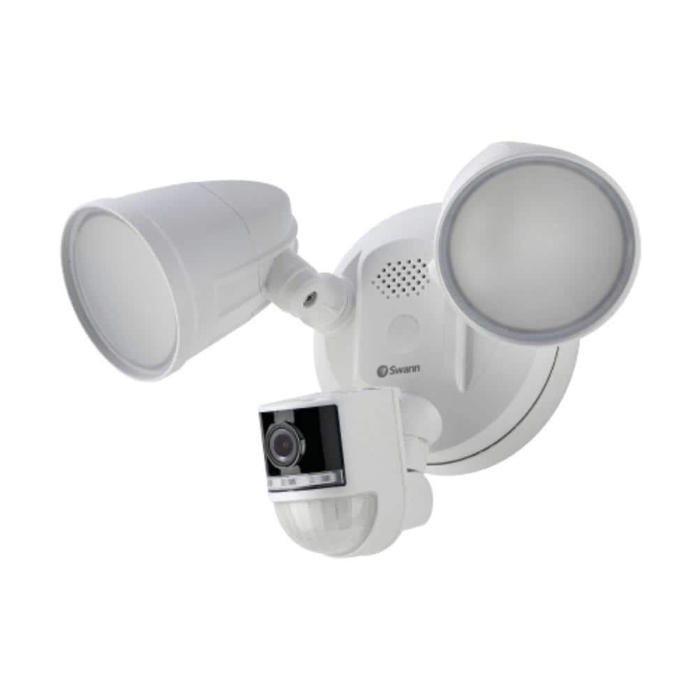 Swann Outdoor Floodlight 4K Wired Security Surveillance Camera with FREE Local Storage