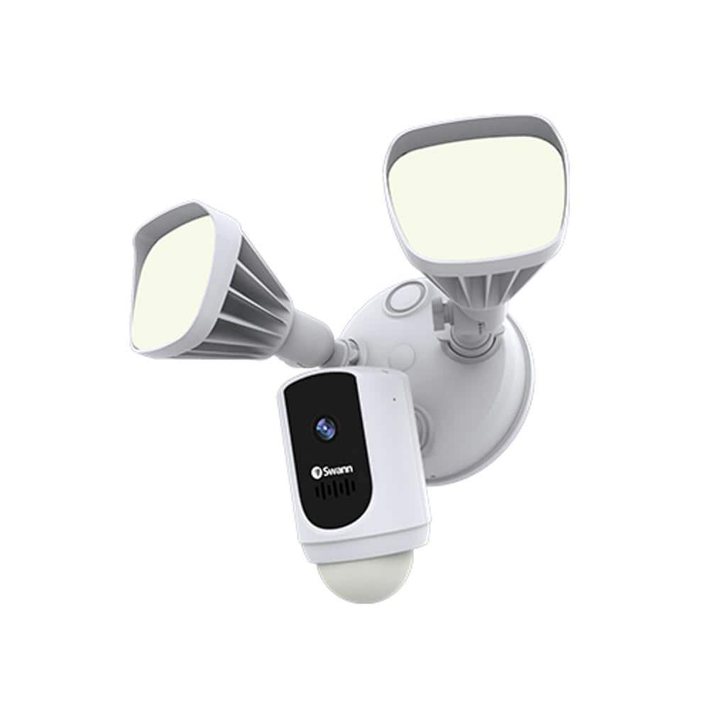 Swann Outdoor Wi-Fi Camera with Motion Activated Floodlight, White